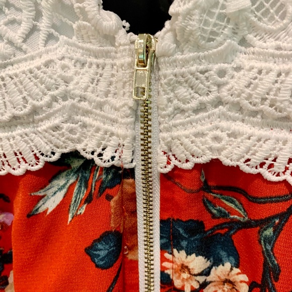 Haute Monde lace top red dress , junior Large - Picture 3 of 7